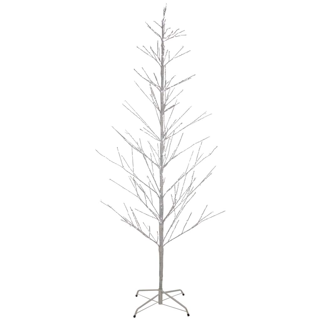 6' LED Lighted White Birch Christmas Twig Tree - Pure White Lights