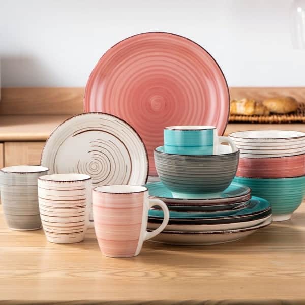 vancasso 32-Piece Exquisite Stoneware Dinnerware Set (Service for