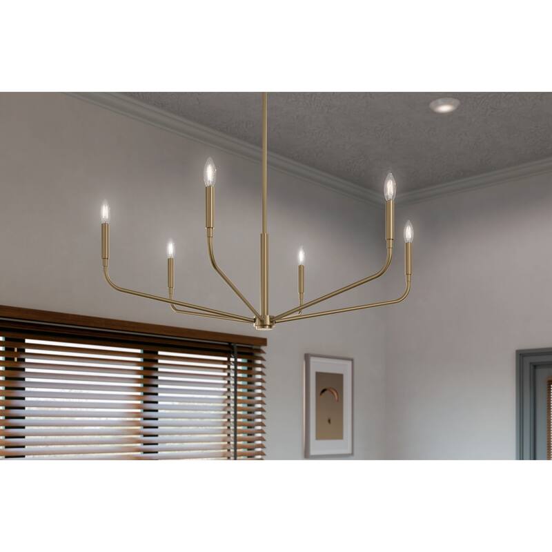 Kichler 52719 Madden 6 Light 38" Wide Taper Candle Style Chandelier