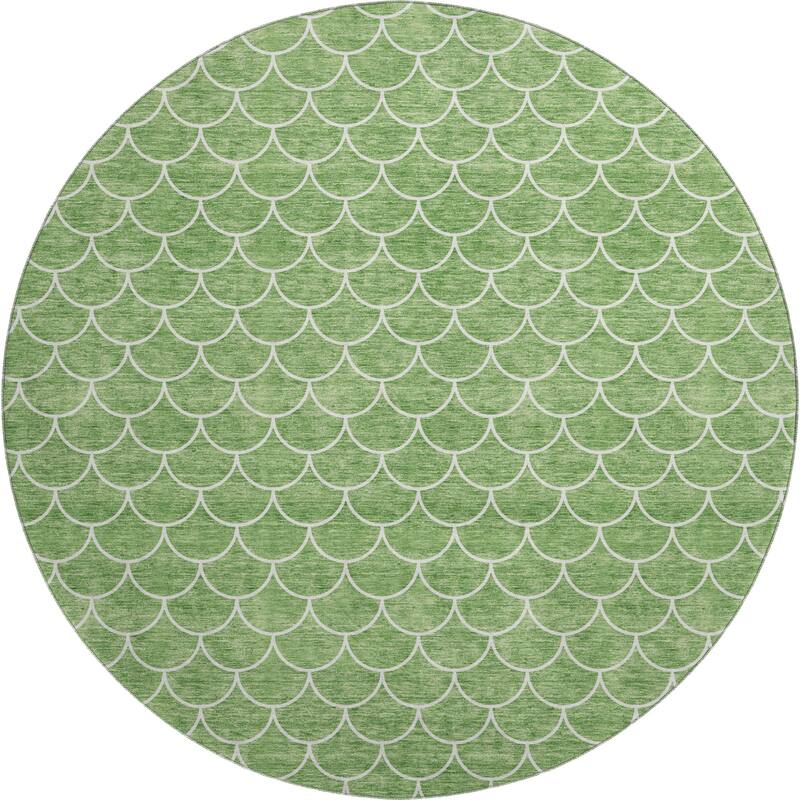 Premium Washable Super Soft Geo Scallops Mayfield Rug