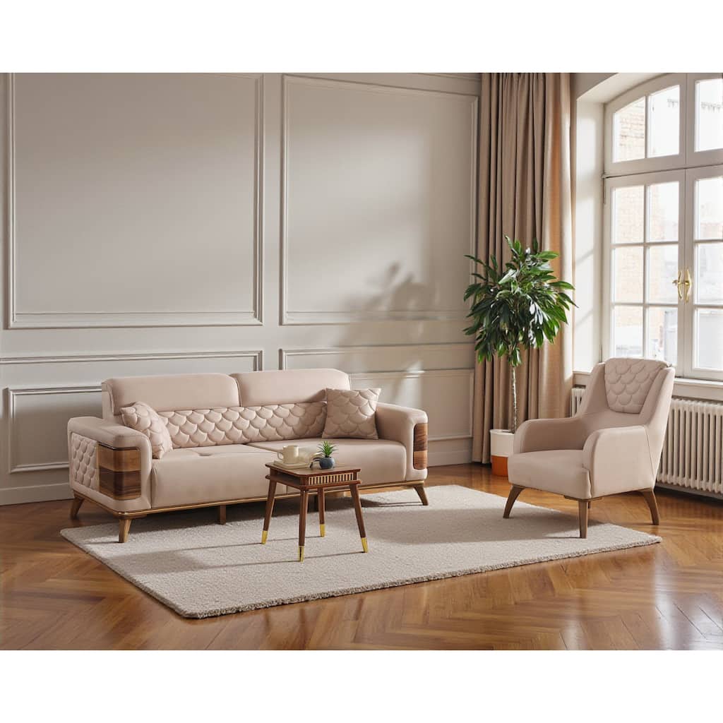 Kelvian 2 Pieces Living Room Sets 1 Sofa 1 Chair