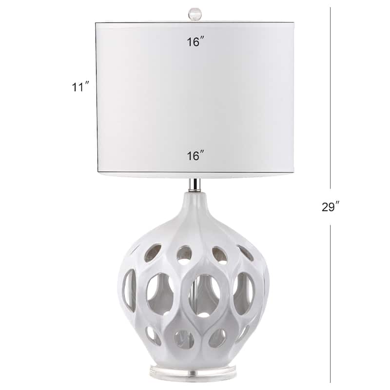 SAFAVIEH Lighting Vladilena 29-inch Copper Finish Table Lamp - 16"x16"x29" - 16Wx16Dx29H