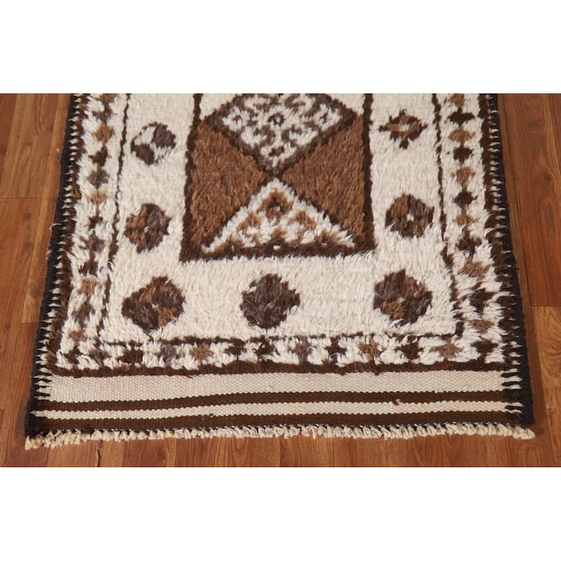 Anatolian Beige Oriental Runner Rug Handmade Wool Carpet - 2'8"x 12'4"
