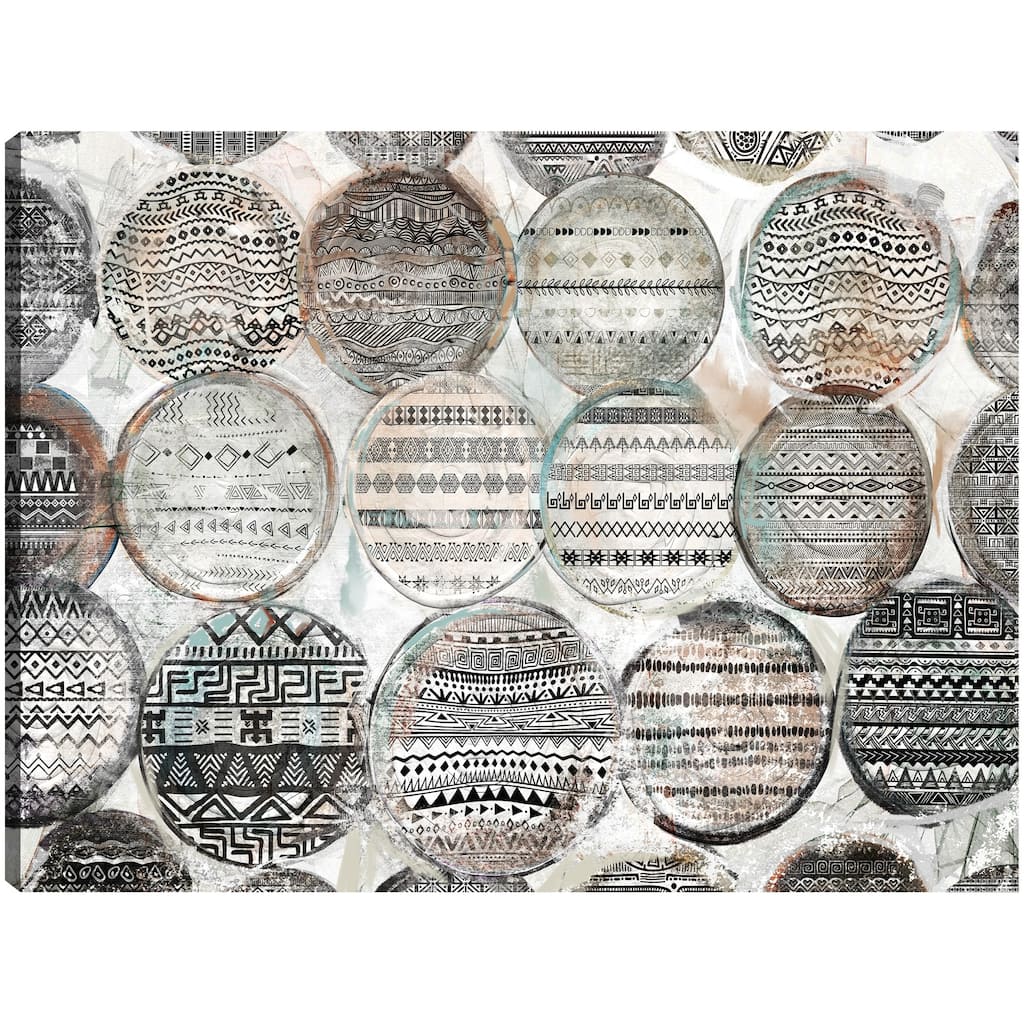 Tribal Rounds By Studio Arts Canvas Art Print