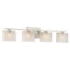 preview thumbnail 8 of 6, Luxury 32-inch Modern Brushed Nickel Bathroom Light - 6.75" H, 32" W, 5" Dep