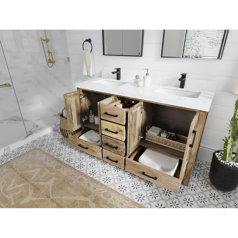 Willow Collections 60 in. W x 22 in. D Malibu Mango Double Sink Bathroom Vanity with Countertop