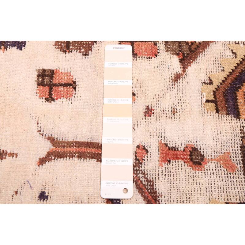 ECARPETGALLERY Hand-knotted Antalya Vintage Cream Wool Rug - 4'11 x 9'4