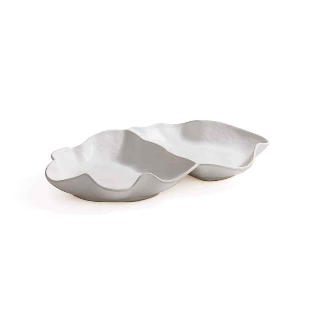 Alfresco Ceramic Sectioned Condiment Serving Bowl