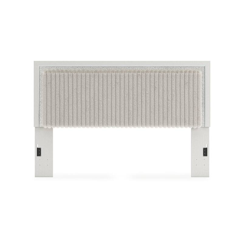 Signature Design by Ashley Birmonton White King Upholstered Panel Heaboard