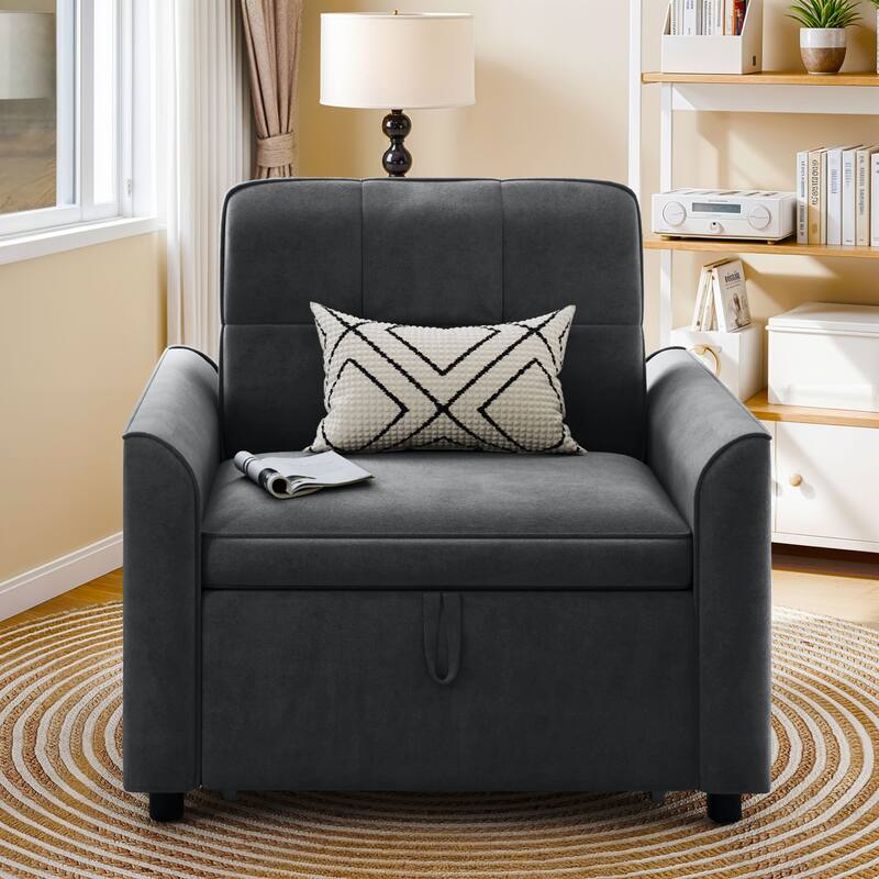 Moasis 3-in-1 Adjustable Sleeper Sofa Bed, Pull Out Chair Sofa for Living Room