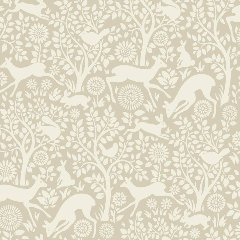 Chesapeake Anahi Neutral Forest Fauna Wallpaper - 20.5in x 396in x 0.025in