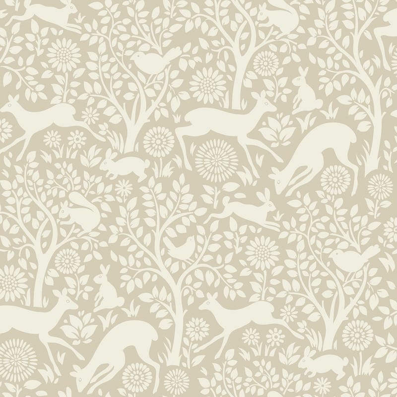Chesapeake Anahi Neutral Forest Fauna Wallpaper - 20.5in x 396in x 0.025in