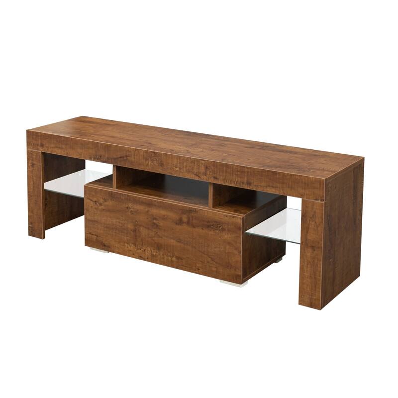 55-Inch Modern TV Stand with LED RGB Lights