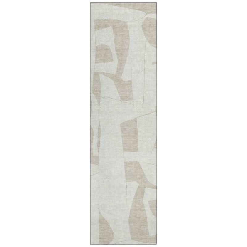 Machine Washable Indoor/ Outdoor Modern Creede Chantille Rug