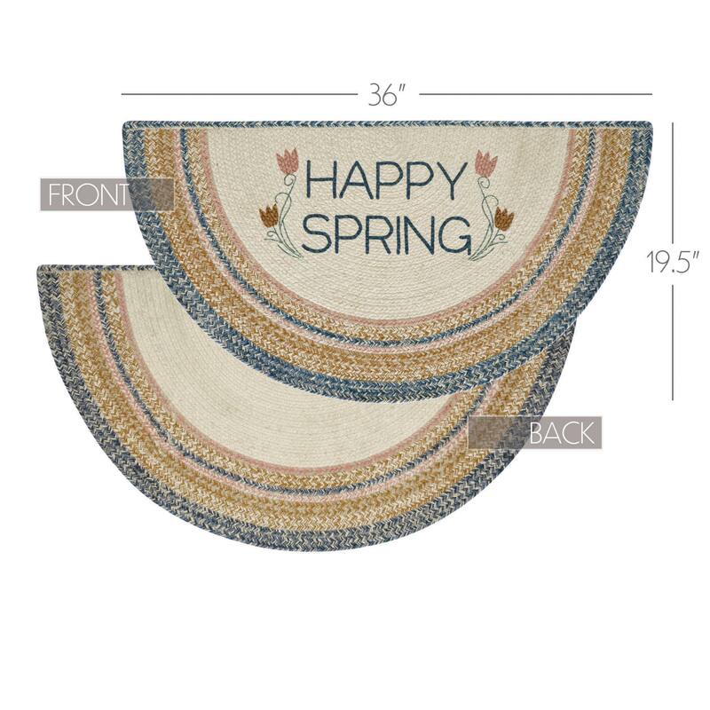 Kaila Happy Spring Jute Half Circle w/ Pad 19.5x36
