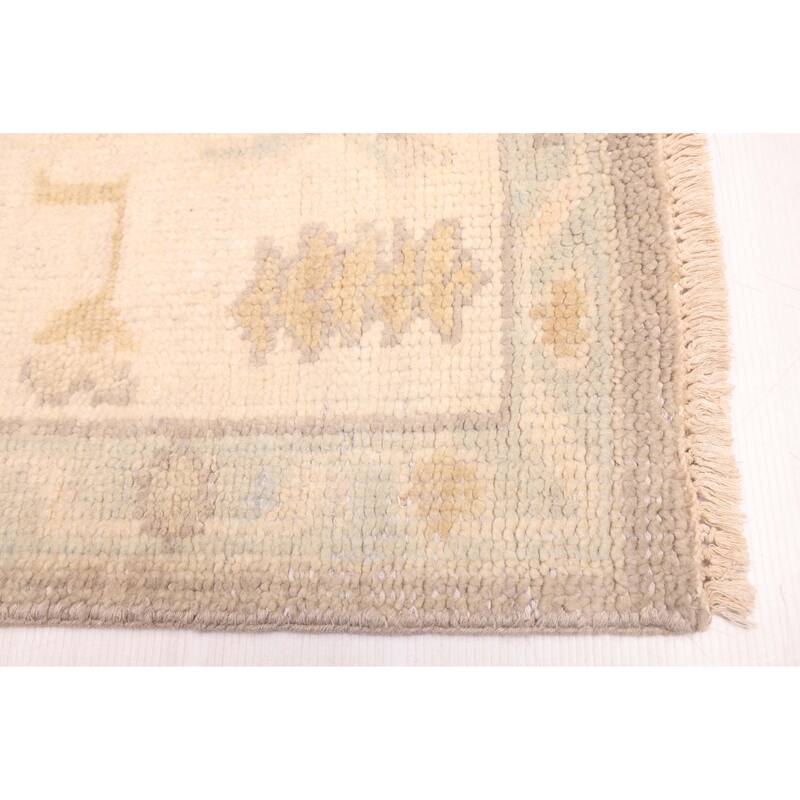 ECARPETGALLERY Hand-knotted Modern Oushak Grey Wool Rug - 8'7 x 11'11