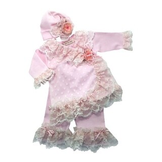 Shop Nick And Nellie Baby Girls Blush Cream Trim 3 Pc Layette Take