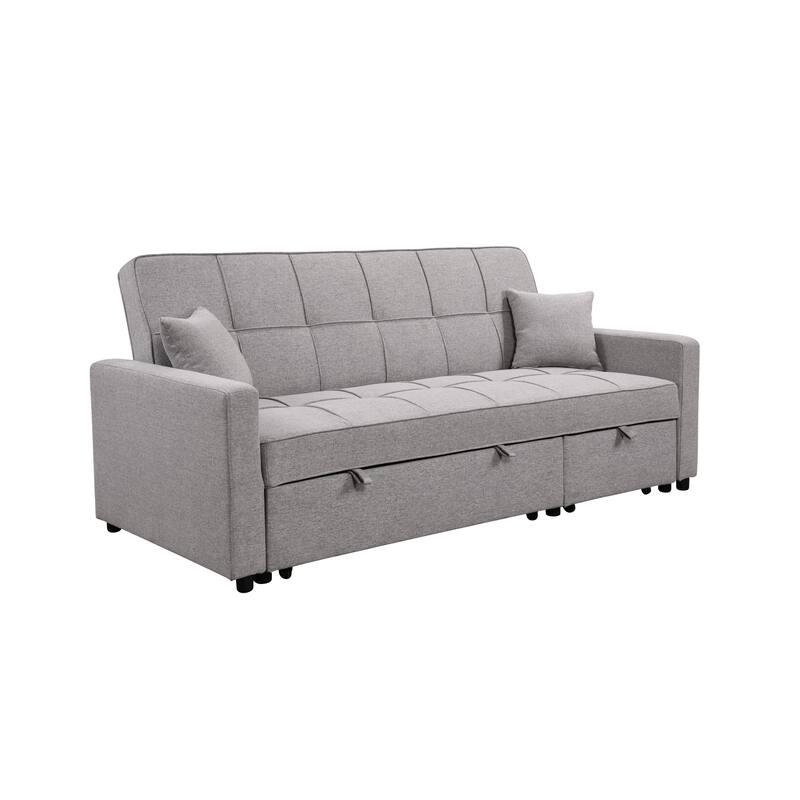 Roomfitters 83" Oversized Upholstered Sofa Bed with Pull-Out Couch Bed & Adjustable Backrest, 3-Seater Convertible Sleeper Sofa