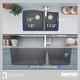 preview thumbnail 63 of 63, Karran Undermount Quartz 33 in. Double Bowl 60/40 Kitchen Sink with Bottom Grids and Strainers