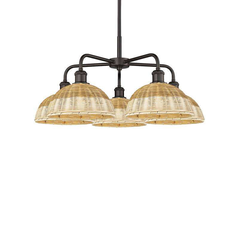 Innovations Lighting 516-5CR-14-28 Bristol Natural II Chandelier - Oil Rubbed Bronze / Natural