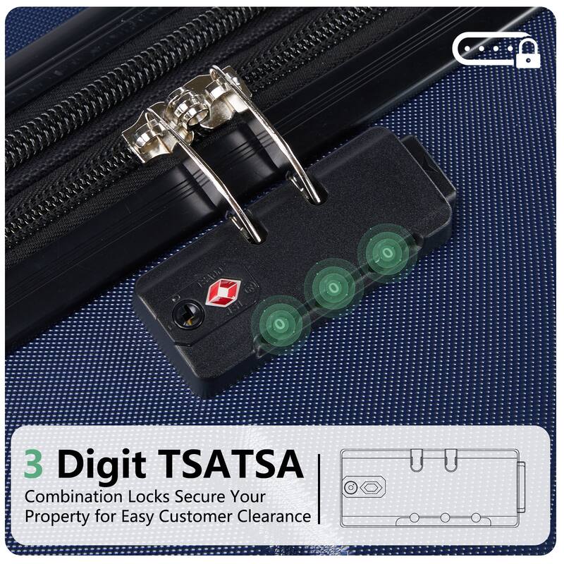 Hard Shell Expandable Lightweight Rolling Luggage with TSA Lock and Spinner Wheels, for Travel