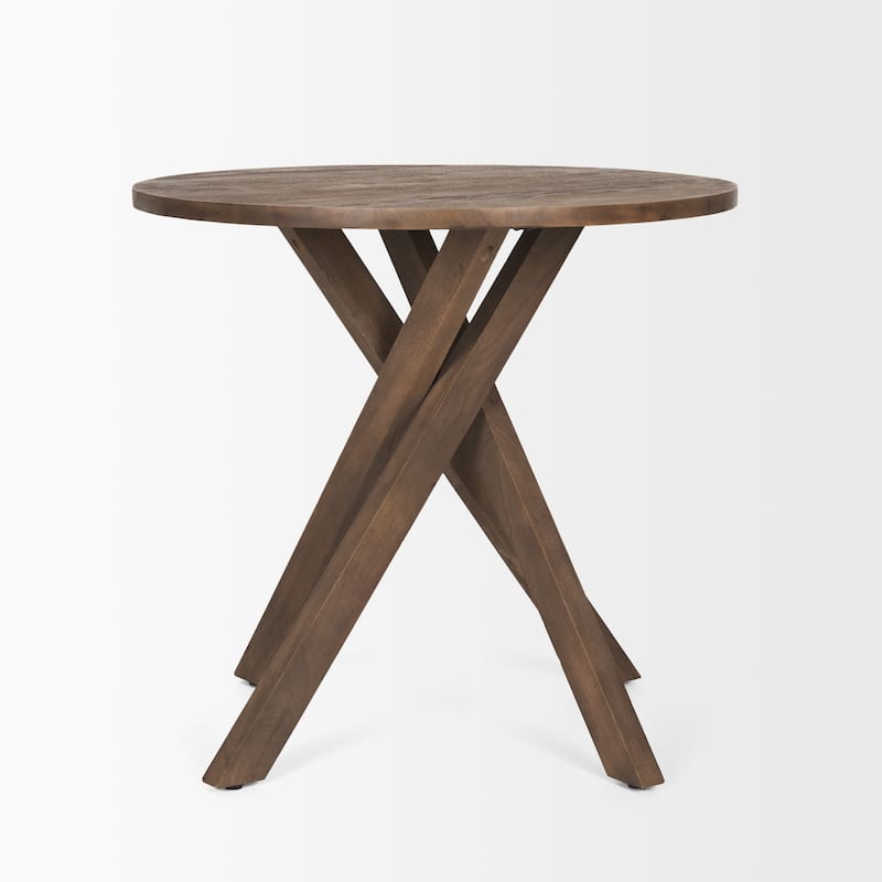 Solana Medium Brown Wood Foyer Table - 32.0L x 32.0W x 30.0H