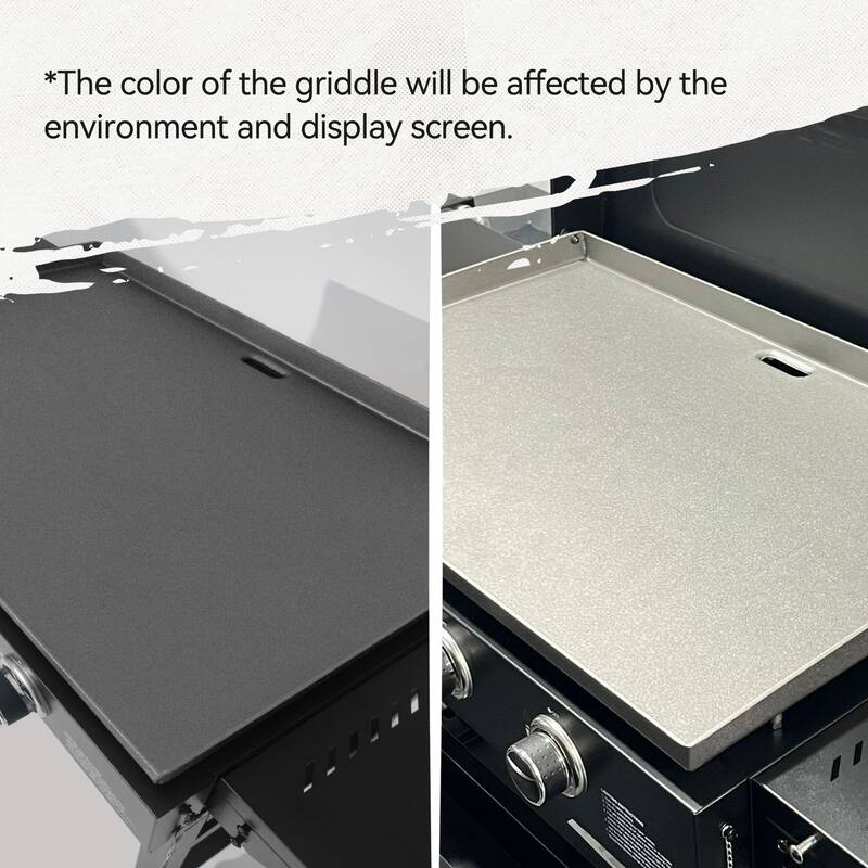 Royal Gourmet 34-Inch 4-Burner Gas Griddle with Side Shelves