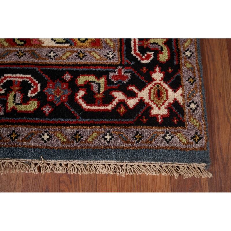 Heriz Serapi Indian Area Rug Handmade Wool Carpet - 3'11"x 5'9"