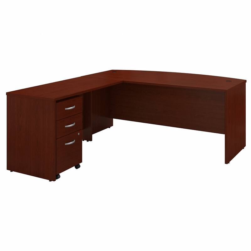 Series C 72W Bow Front L Desk with Drawers by Bush Business Furniture