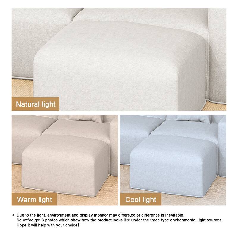 Outdoor No Assembly Patio Conversation Sets with Coffee Table, Ottoman