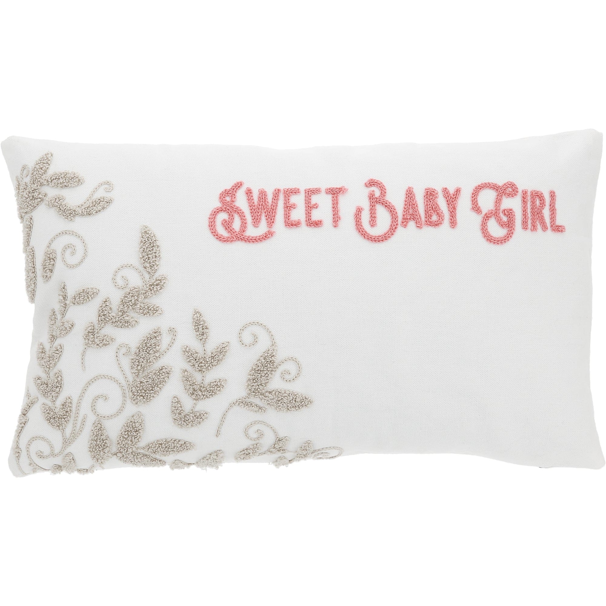 Pavilion Baby Girl Embroidered Pillow