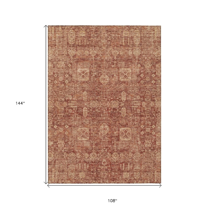 HomeRoots Oriental Transitional Rectangle Outdoor Rug