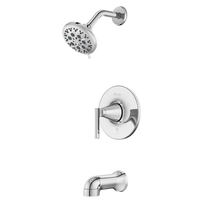 Pfister 8P8-WS2-VED Vedra Tub and Shower Trim Package with 1.8 GPM - Polished Chrome - Polished Chrome