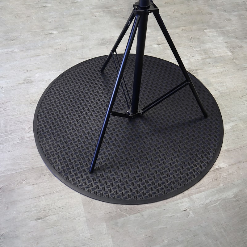 Rubber-Cal Circular Rubber Mat - 54" Diameter - 54in Diameter