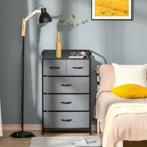 grey small dresser GAOMON Grey 3-Drawer Small Dresser with Charging Station- Compact Storage for Bedroom/Living Room in Gray