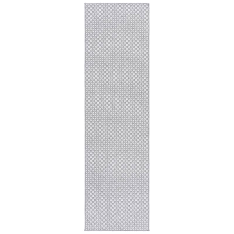 SAFAVIEH Terrace Ruba Indoor/Outdoor Washable Backyard Patio Rug - 2'3" x 8' Runner - Grey/Ivory