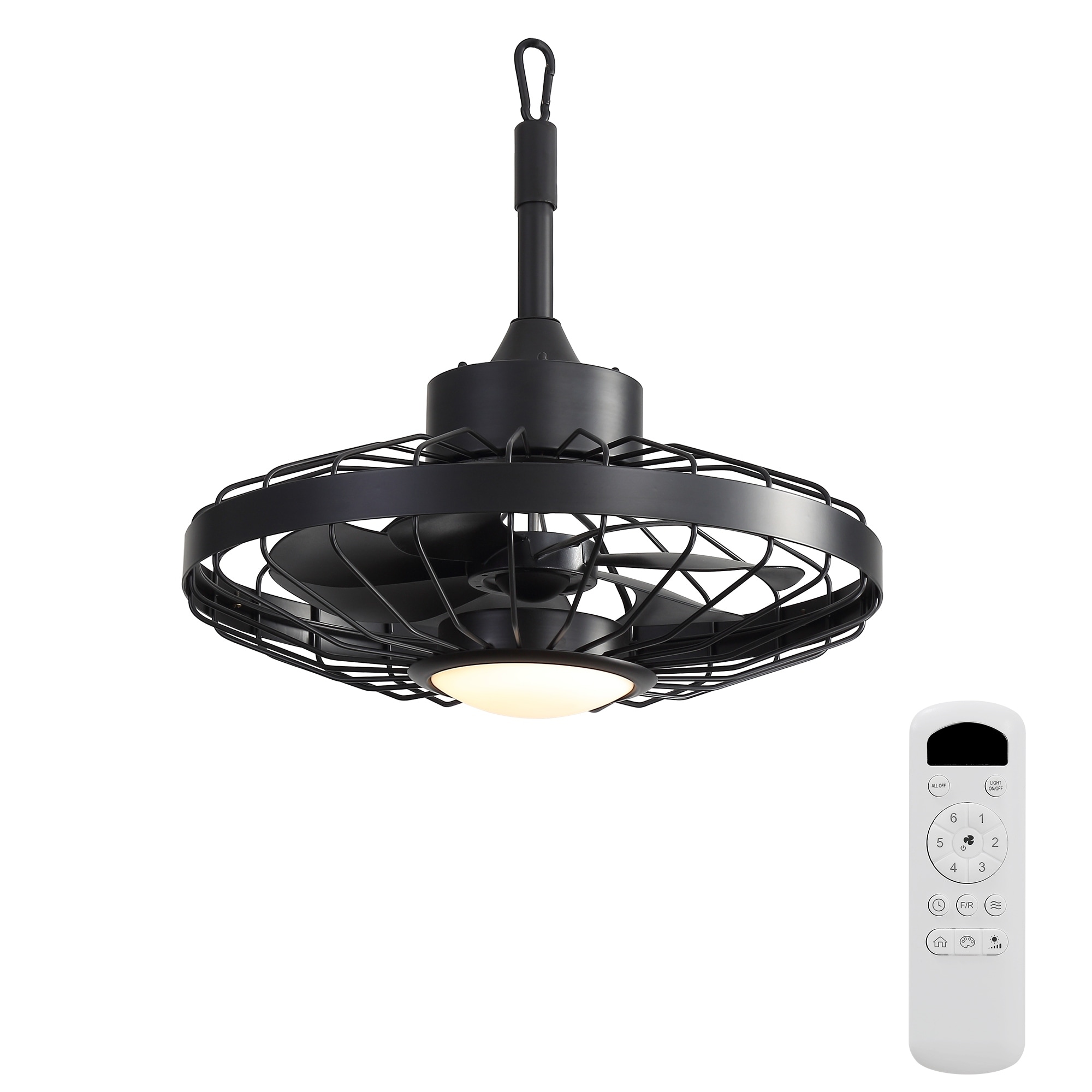 20-Inch Ceiling Fan with Lights, 6-Speed Remote Control, Reversible Motor, Dimmable & Timer Function
