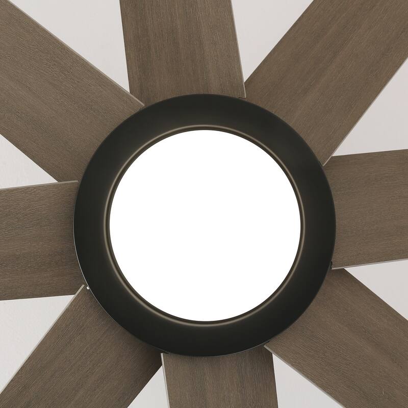 60" Farmhouse Large Windmill Dimmable Ceiling Fan with Light and Remote