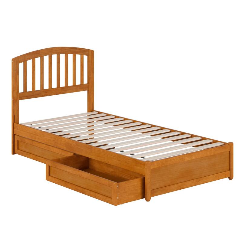 Lucia Platform Bed with Panel Footboard and Storage Drawers