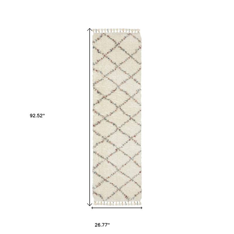HomeRoots Diamond Casual Runner Area Rug