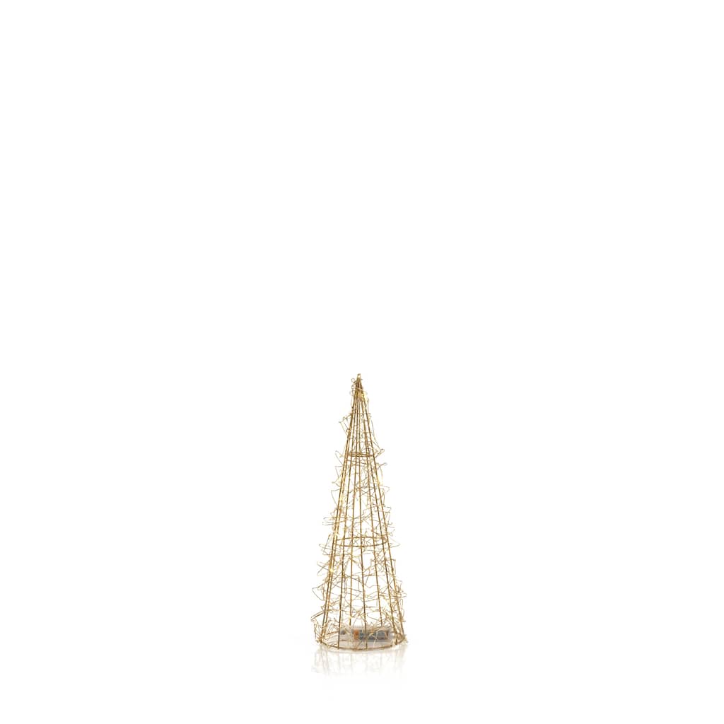 16" Holiday Wire LED Trees, Set of 4