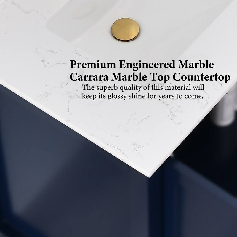 PROOX 42inch Freestanding Bathroom Vanity w Engineered Counter Top Cearmic Sink