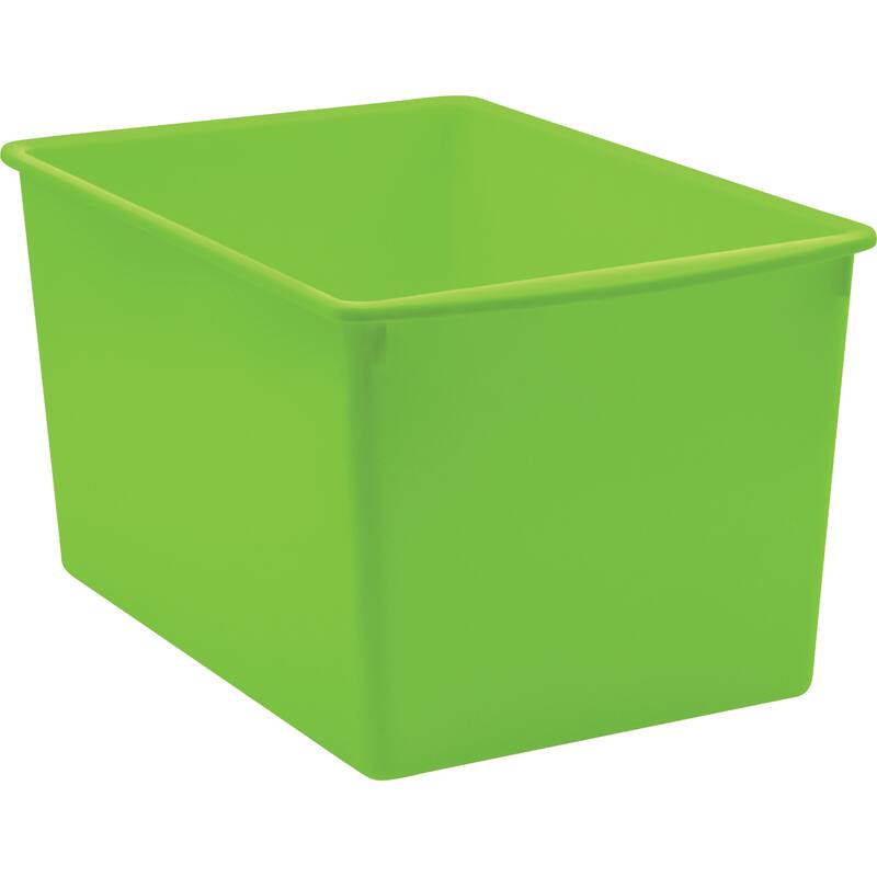 Teacher Created Resources Lime Plastic Multi-Purpose Bin, Pack of 3
