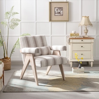Fabric Accent Chair with a Cushion and Rubber Wood Legs - Bed Bath ...