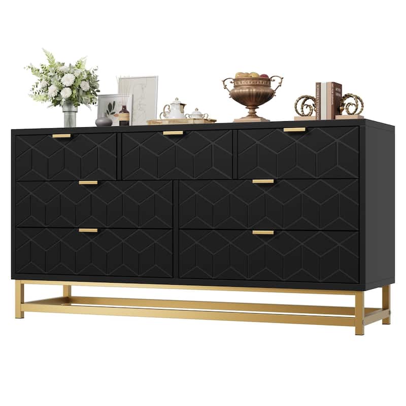 Dresser for Bedroom, 53.5" Large Drawer Dresser Organizer