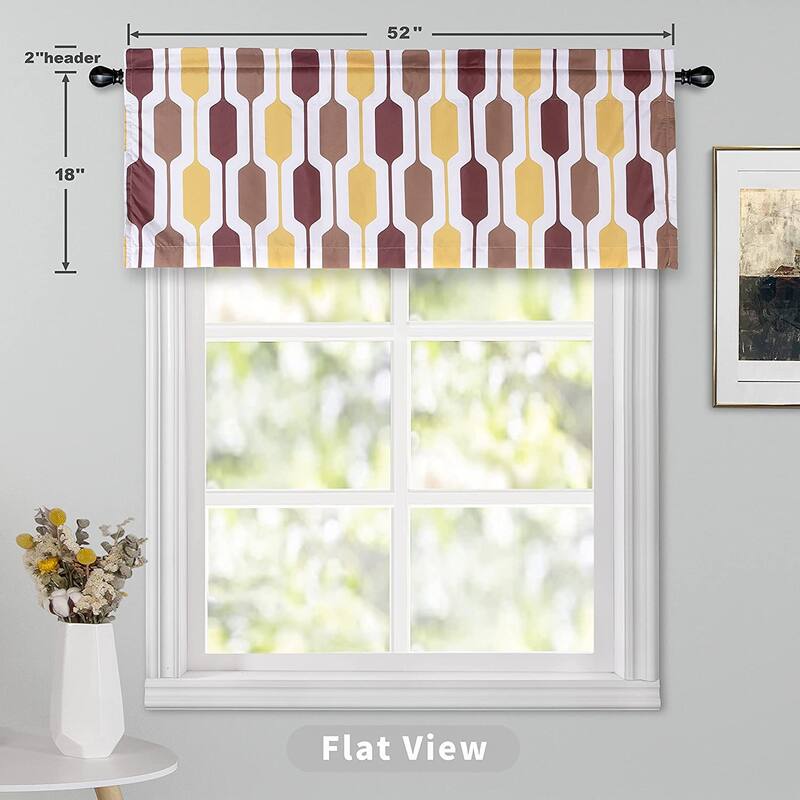 DriftAway Riley Geo Lined Window Curtain Valance