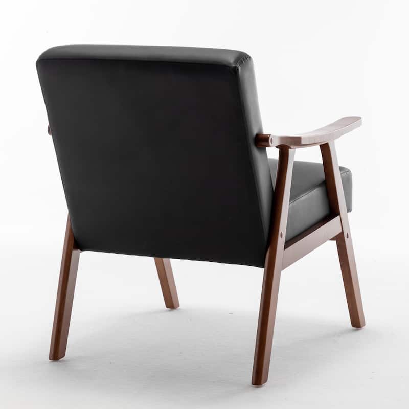 Living Room Chair with Solid Wood Frame, Accent Chair Extra-Thick Backrest, Wingback Chair