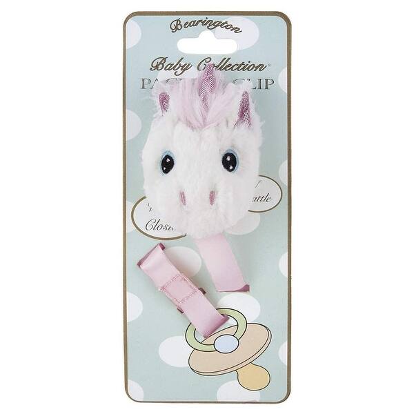 slide 1 of 1, Bearington Pacifier Clip - Unicorn, Baby Dreamer