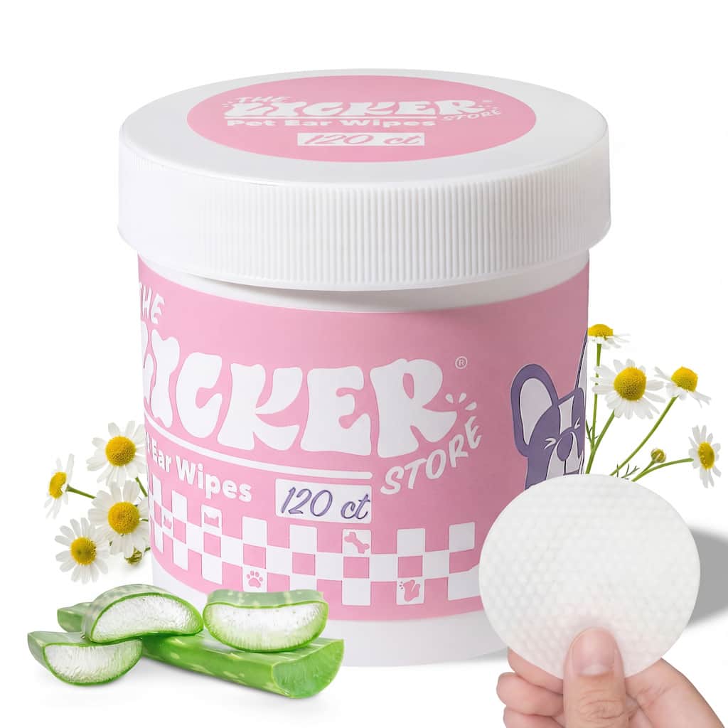 Dog Ear Cleaning Hypoallergenic Wipes with Extracts of Chamomile and Oat Kernel (120 Count) - 1-Pack - 120 Count