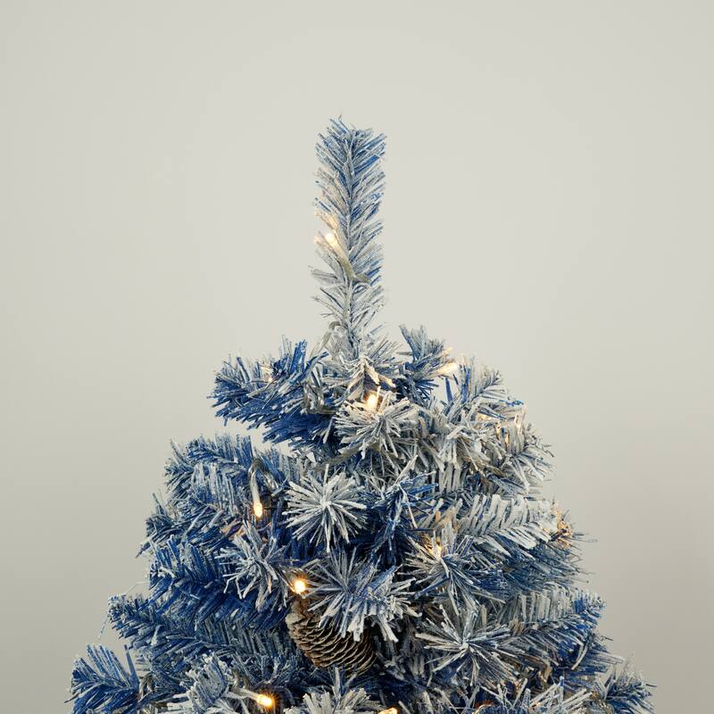4-Piece Pre-Lit Christmas Tree Set with 2 Entrance Trees, Garland, Wreath and 305 LED Lights for Holiday Festival Decor
